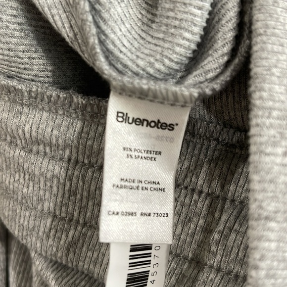 5/$25 Bluenotes High Rise Super Soft Rib Wide Leg Lounge Pajama Pant Gray XS - Picture 7 of 10